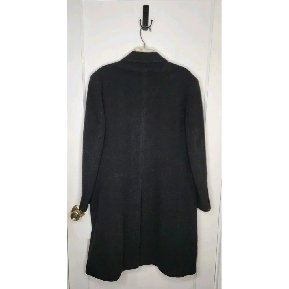 Teller Men Black Cashmere Winter Coat Jacket Overcoat - Large Made In Hungary